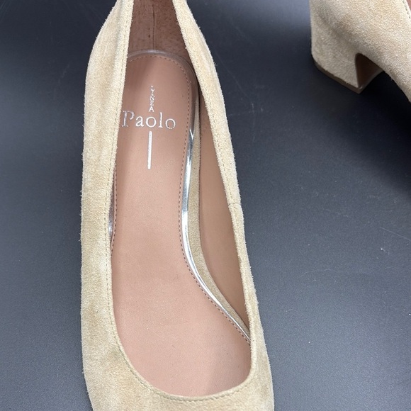 Paolo Tan Stiletto suede Heels with Pointed Toe - Picture 3 of 7